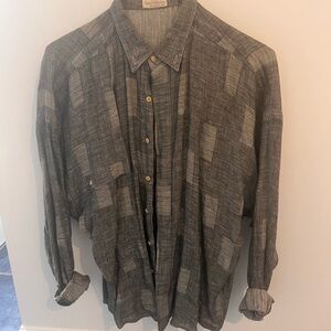 Versace Black and White Striped Shirt